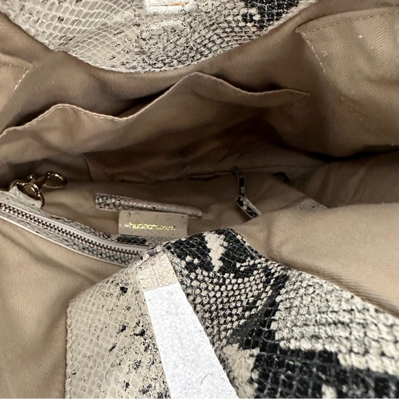 Alexis Hudson Chelsea Hobo Python Shoulder Bag Large Purse Snake Mob Wife - Picture 9 of 10